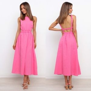 NWT pink linen dress